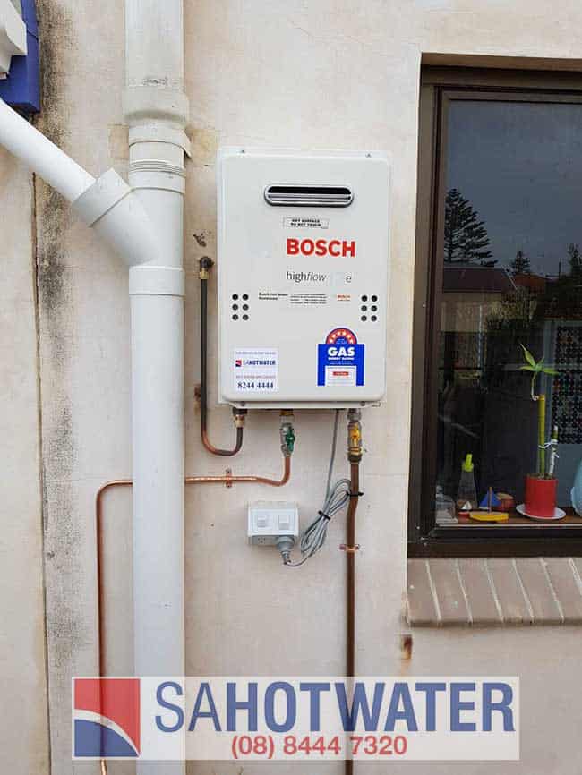 new gas hot water at Mount Barker