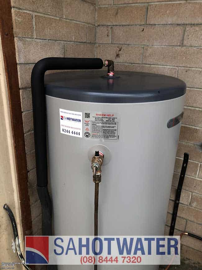 Electric hot water tank at McLaren Vale