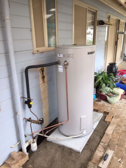electric hot water replacement after